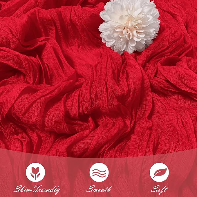 30 Pack Red Cheesecloth Table Runner 17 x 108 inch Cheese Cloth Table Runners - Image 5
