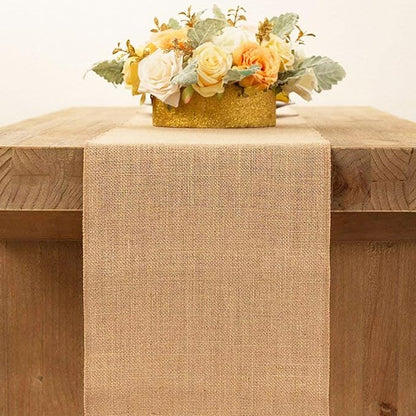 Tosnail 12 Pack 12" x 71" Burlap Table Runners, Rustic Jute Fabric Roll - Image 4