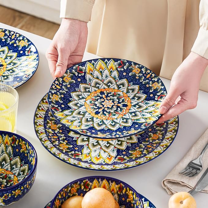 vancasso 12 Pieces Dinnerware Sets, Porcelain Dishes Set - Image 7