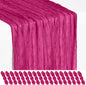 Showgeous 18 Pack Fuschia Cheesecloth Table Runner, 17 x 108 Inches | Boho by Showgeous
