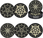 Celtic Wiccan Magic Pentagrams Leather Drinks Coasters by Unknown
