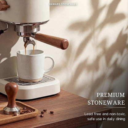 HaWare 13OZ Coffee Mugs Set of 4, Stoneware Coffee Cups | Ceramic Latte Mug - Image 5