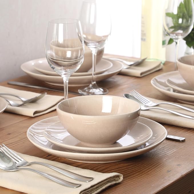 Gibson Elite Castle Peak Plates and Bowls Set, 12-Piece Dinnerware Set - Image 3