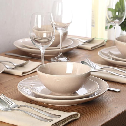 Gibson Elite Castle Peak Plates and Bowls Set, 12-Piece Dinnerware Set - Image 3