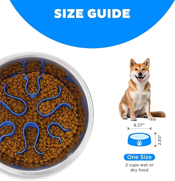 Outward Hound Fun Feeder Stainless-Steel Slo Bowl - Image 5