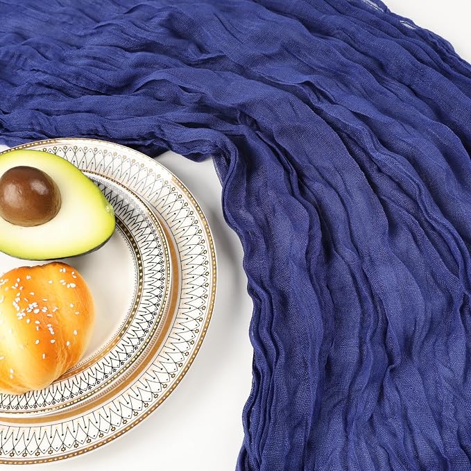 6 Pack 10Ft Royal Blue Cheesecloth Table Runner 23 x 120 Inch | Gauze Rustic - Image 5