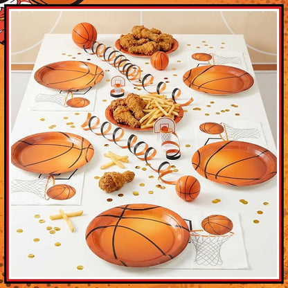 50 Pcs Basketball Plates and Napkins, Basketball Birthday Party Decorations | - Image 6