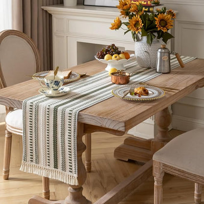 Caflife Boho Table Runner 60 Inchs Long, Dining Room Home Decor - Image 6