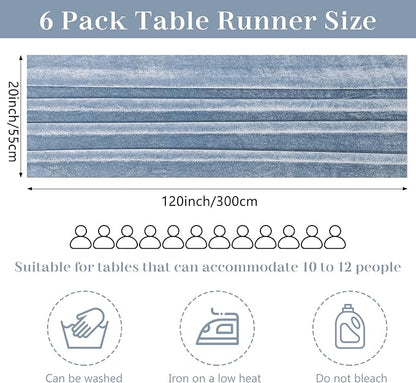 Velvet Table Runner 20 x 120 Inches 10ft Luxurious Thick Soft Velvet Christmas - Image 2