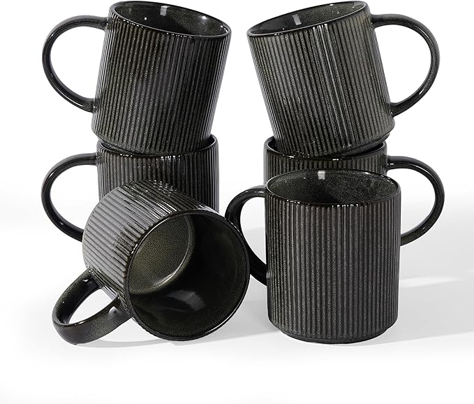 famiware Coffee Mug Set for 6, Star 16 oz Catering Mugs Cup Set by Famiware
