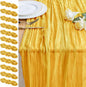 Cheesecloth Table Runner 10FT 12Pcs Gold Boho Gauze Rustic Sheer Runners | by Xiomot