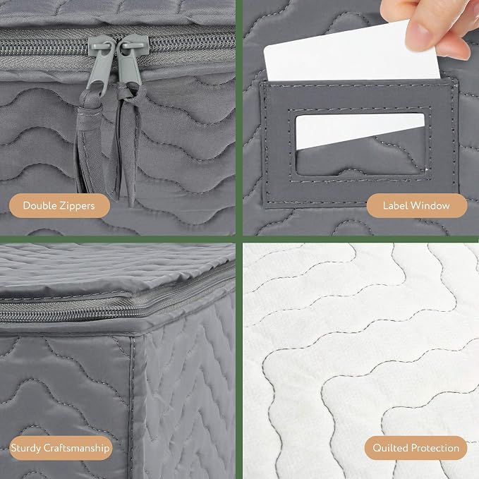 LotFancy Stemware Storage Containers, Deluxe Quilted Storage Case - Image 5