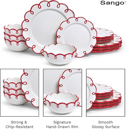Sango 12-Piece Stoneware Dinnerware Set - Image 9