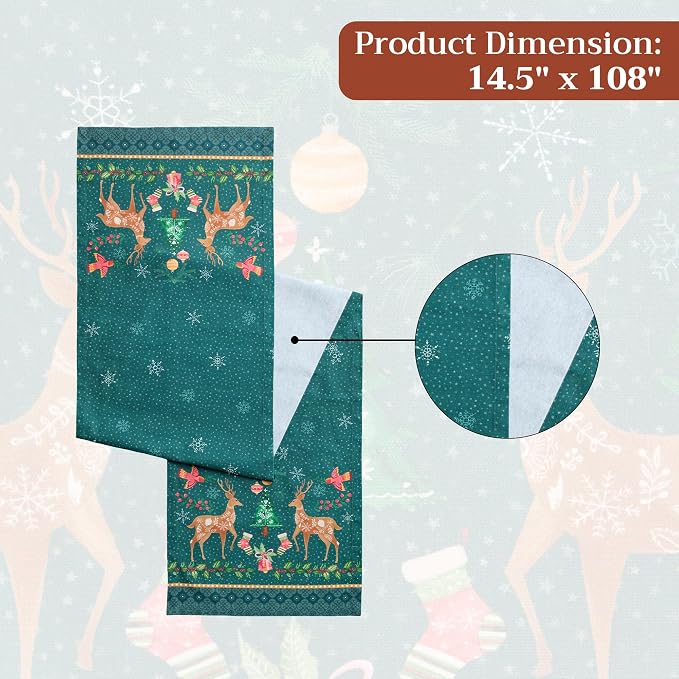 Maison d' Hermine Table Runner 100% Cotton 14.50" x 108" | Table Runners 108 - Image 7