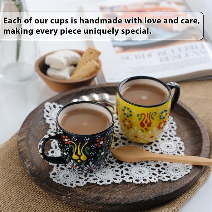 Espresso Cups Set of 2 | 4 oz Small Espresso Cups | Turkish Tea Cups | - Image 4