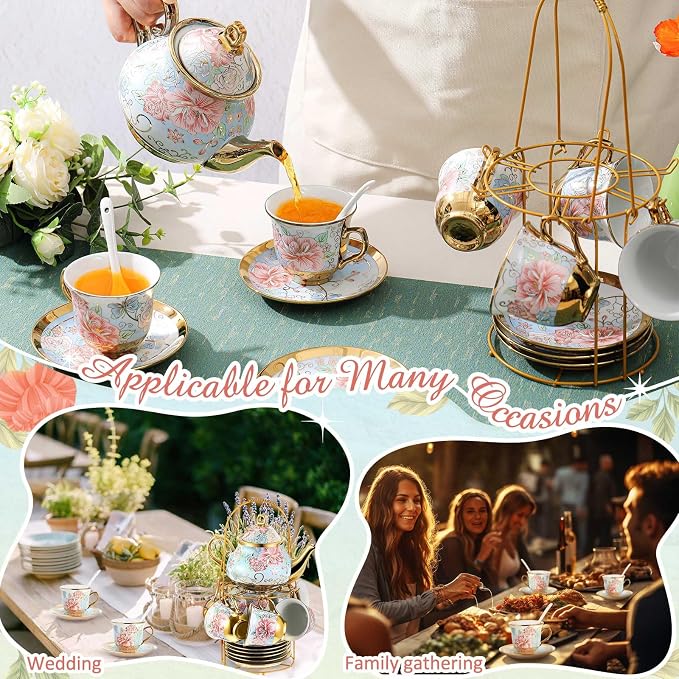 Zhehao 20 Pcs Porcelain Tea Set - Image 6