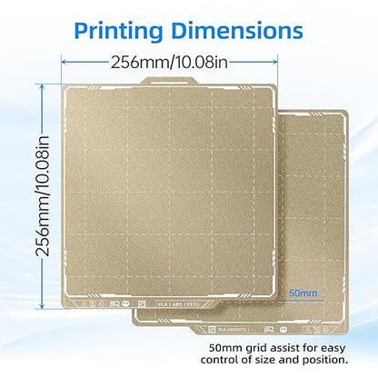 BIQU PyroGrip Double Side Textured PEI Build Plate for Bambu-Lab P1P P1S P2S X1C X1E A1 3D Printers 257x257mm PEI Spring Steel Build Plate Flexible Sheet Print Bed Removable Surface Platform