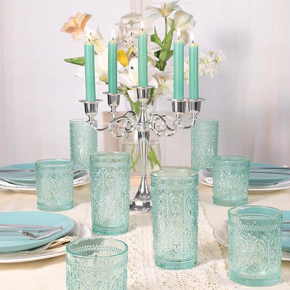 abrwyy Glassware set of 4, Vintage Drinking Glasses, 10oz Heavy Duty Glass Cups - Image 7