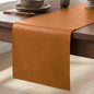 Artoid Mode Rust Double Sided Vinyl Faux Leather Table Runner, Seasonal by ArtoidMode