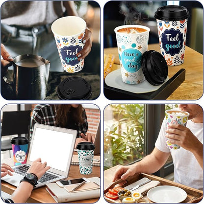 50 Pack 16 oz Disposable Coffee Cups - Image 4