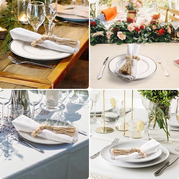 50 Pack Farmhouse Rustic Napkin Rings - Image 4