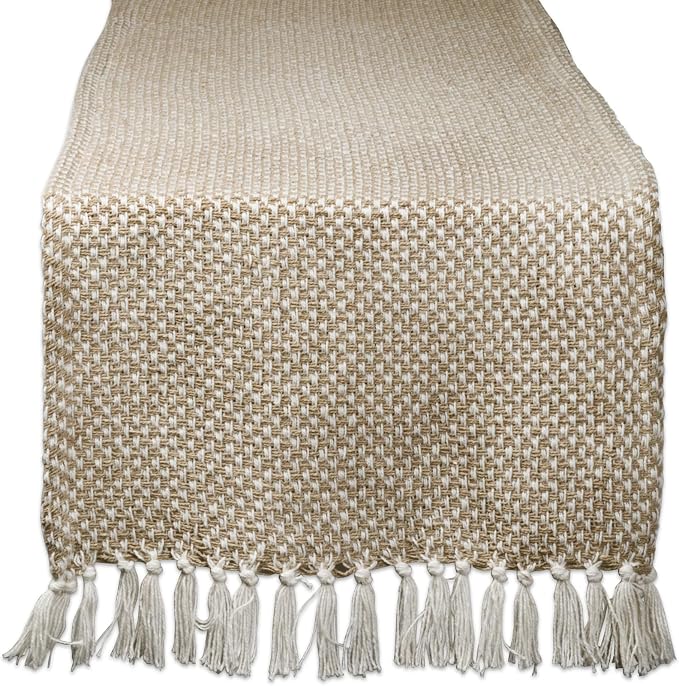 DII Woven Basics Collection 100% Cotton Knit Table Runner by DII