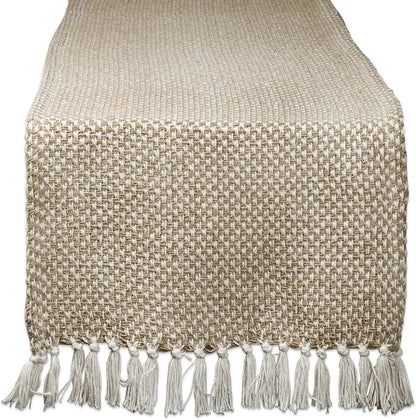 DII Woven Basics Collection 100% Cotton Knit Table Runner by DII