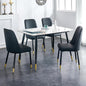 5 Piece Dining Table Set, 4 Chair Dining Table Set, Sintered Stone Kitchen Table Top and Modern Chairs Set of 4 for Kitchen Dining Room, Small Space