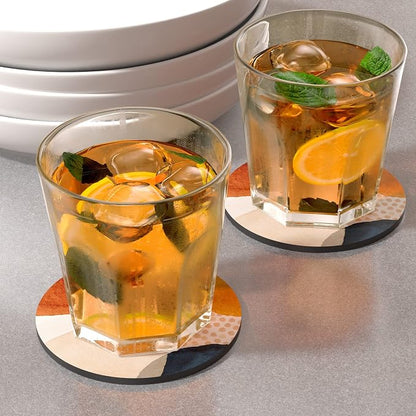 Nipichsha Coasters for Drinks, Kitchen Home Decor Housewarming Gift, Round 4 in - Image 2
