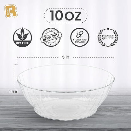 R-kay 10 Oz Clear Plastic Bowls - Image 3