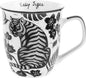 Karma Gifts 14 oz Black and White Boho Mug Tiger by KarmaGifts