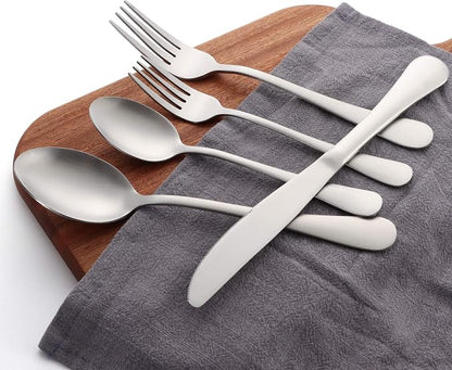 40 Piece Silverware Set, LIANYU Flatware Cutlery Set - Image 4