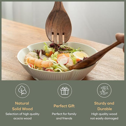 Muso Wood Acacia Salad Servers - Image 4