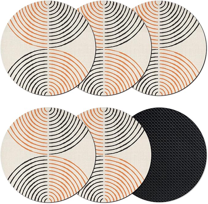 Bohemia Coasters Set of 6, Absorbent Coasters by Unknown
