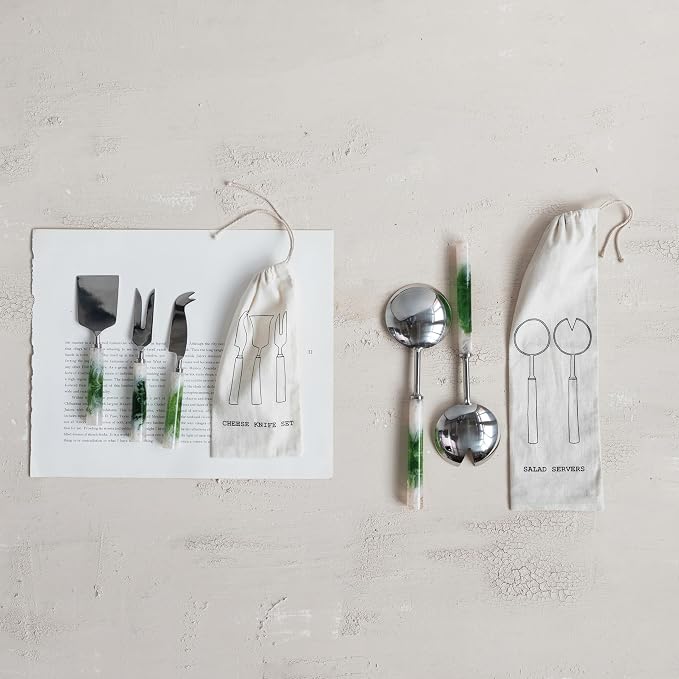 Creative Co-Op 2-Piece Stainless Steel Salad Servers - Image 3