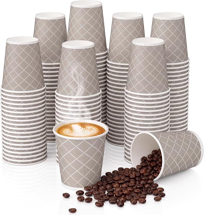 Rtteri 100 Pcs Count 3 oz Disposable Coffee Cups Disposable Espresso Cups Small by Rtteri