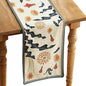 bilin gaier Designer French Linen Table Runner, Floral Pattern, Dining Table by bilingaier