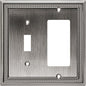 Henne Bery Sunken Pearls Heavy Duty Decorative Wall Plate Switch Plate Outlet Cover (Toggle/Decorator, Heirloom Silver)