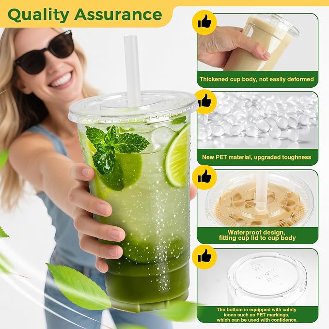 Charmount 32 oz Clear Plastic Cups - Image 3