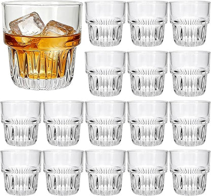 5oz Mini Old Fashioned Whisky Glasses 16 Pack, Small Juice & Cortado Cups | by Mapoxy