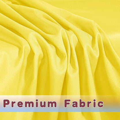HolidayIdeas 2 Pack Fitted Yellow Tableclothes - 48 x 24 Inch - Rectangle Tablecloths for 4 Foot Tables, Polyester Fabric Table Covers for Parties, Baby Shower, Wedding, Trade Show