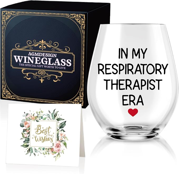 AGMDESIGN In My Respiratory Therapist Era Funny Wine Glass by Unknown