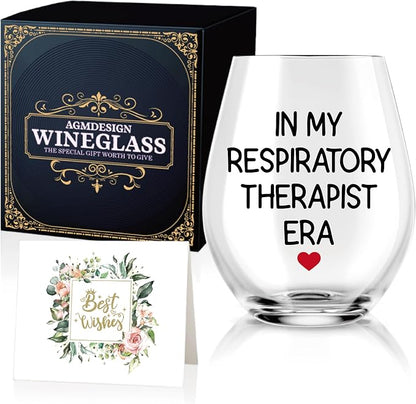 AGMDESIGN In My Respiratory Therapist Era Funny Wine Glass by Unknown