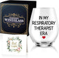 AGMDESIGN In My Respiratory Therapist Era Funny Wine Glass by Unknown