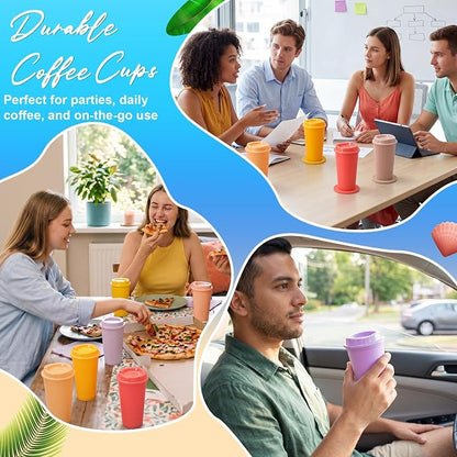 Honeydak 30 Pack 16 oz Reusable Coffee Cups - Image 5