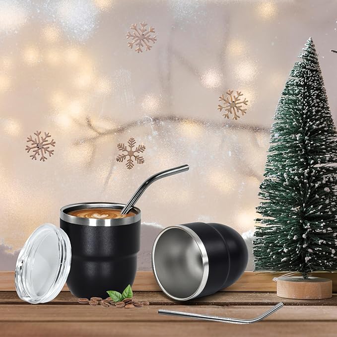 CHLJAR Espresso Cups, 4oz Insulated Espresso Cup Set of 2, Espresso Shot Cups - Image 6