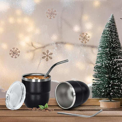 CHLJAR Espresso Cups, 4oz Insulated Espresso Cup Set of 2, Espresso Shot Cups - Image 6