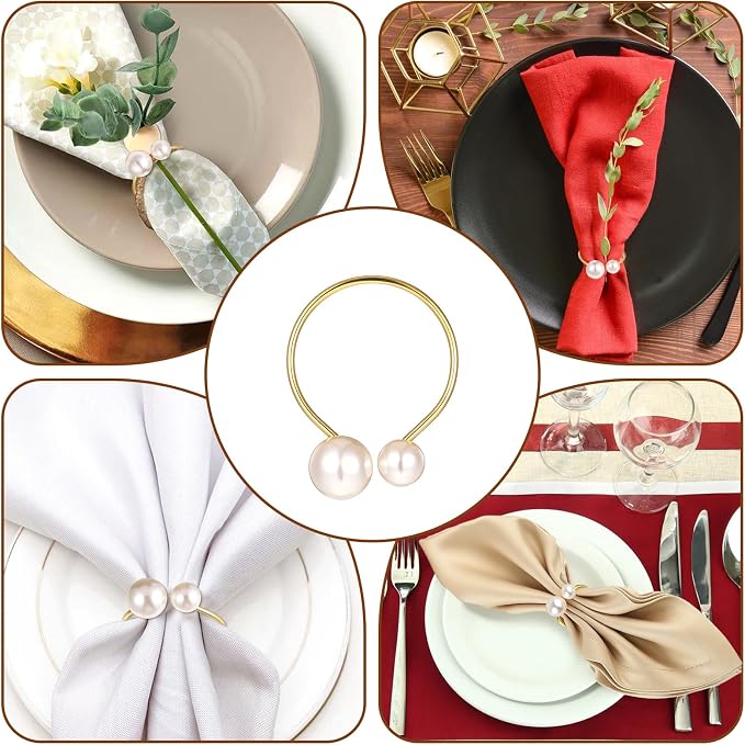 Set of 42 Pearl Napkin Rings - Image 5