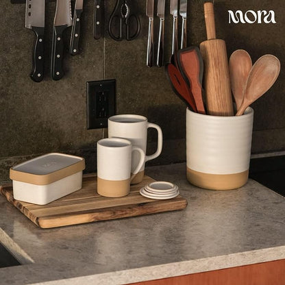 MORA Ceramics Tea Cup with Loose Leaf Infuser, Spoon and Lid, 12 oz, Microwave - Image 8