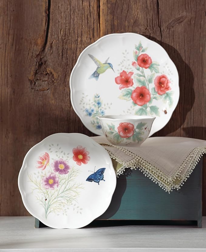 Lenox Dinnerware Set, Butterfly Meadow Flutter 12-Piece Set, Service - Image 9